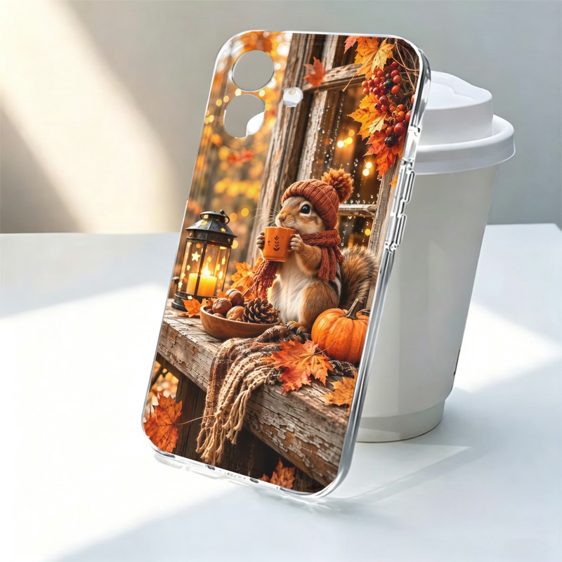 Phone Cases Iphone 13 - Cartoon Animal Squirrel Silicone Phone Case