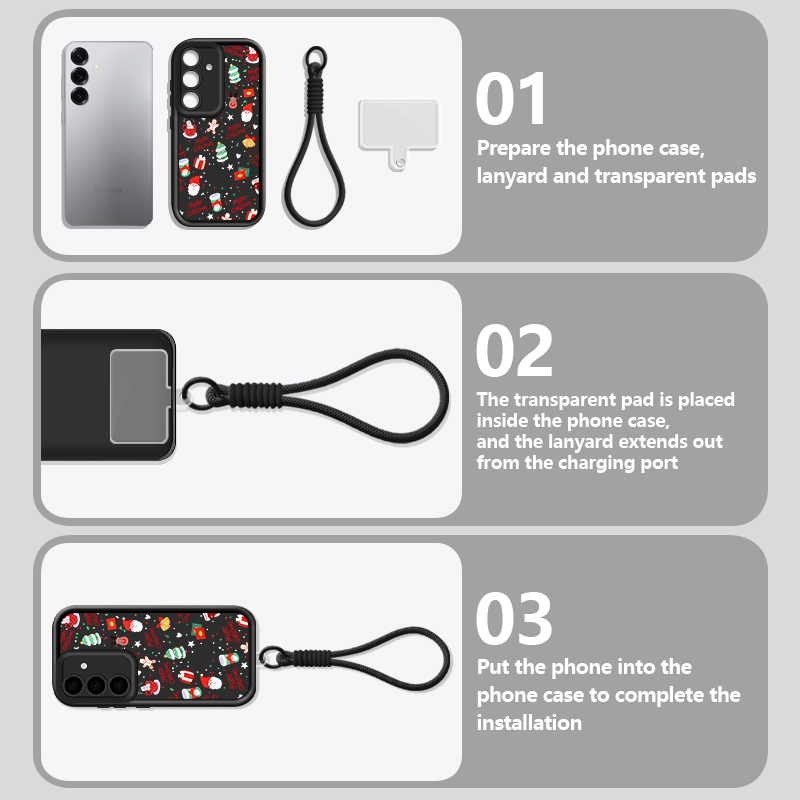 Christmas Pattern Lanyard Case - Phone Cases Galaxy A16 5G review and price