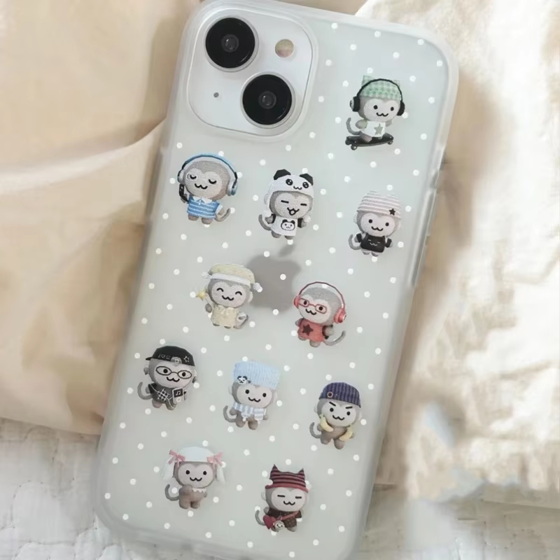Simple Kawaii Monkey White Pol - Phone Cases For Iphone 16 review and price