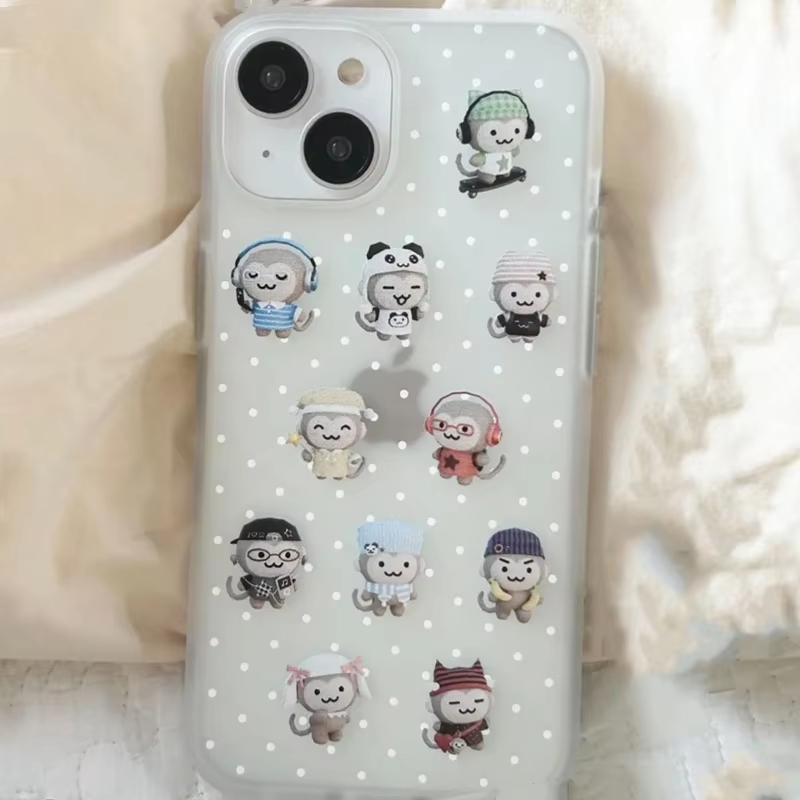 Simple Kawaii Monkey White Pol - Phone Cases For Iphone 16 review and price