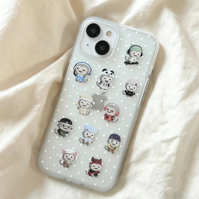 Simple Kawaii Monkey White Pol - Phone Cases For Iphone 16 review and price