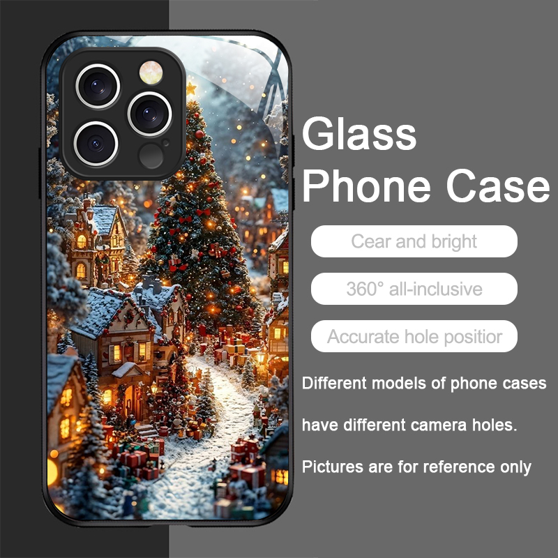 Christmas Tree Gift Snowy Town - Phone Cases Xr Iphone review and price