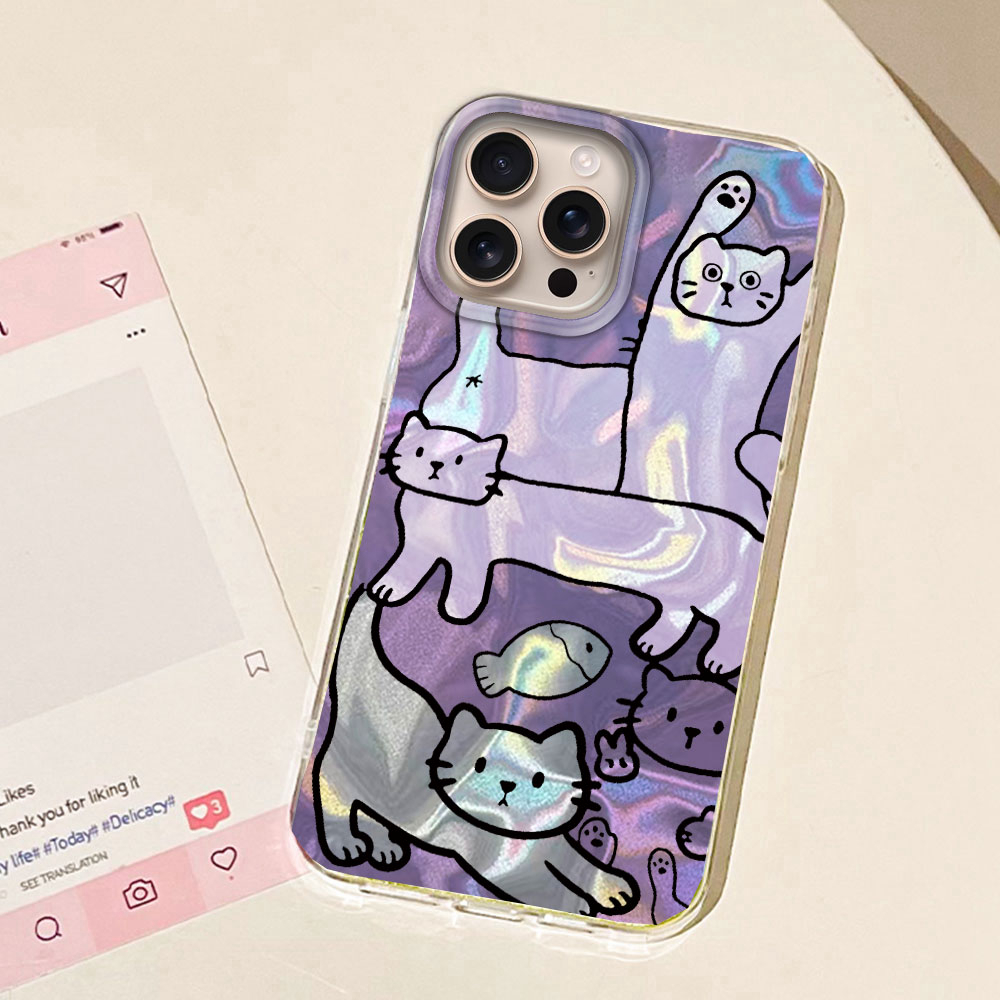 Purple Line Cat Fish Water Tex - Phone Cases Xr Iphone review and price